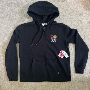 Roxy, Black, Hoodie Sweatshirt, NWT